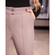 Жіночі штани вовна високої посадки бежеві
