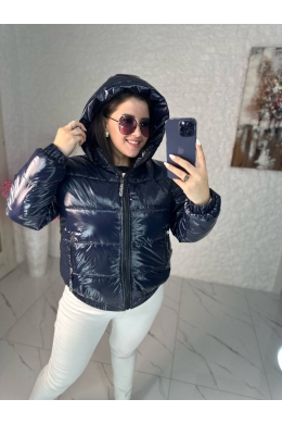 Жіноча тепла курточка колір синій