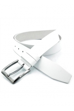 Ремінь чоловічий шкіряний Білий