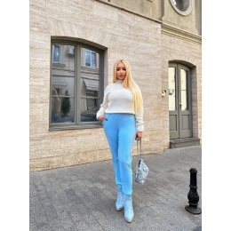 Жіночі штани колір блакитний