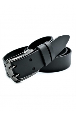 Ремінь чоловічий шкіряний Чорний