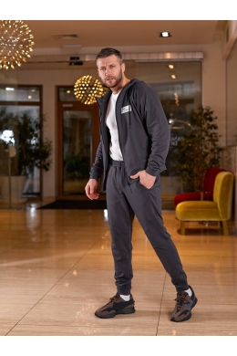Чоловічий спортивний костюм колір графіт