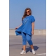 Жіночий костюм лосини та туніка колір джинс