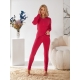 Жіночий стильний мякий костюм двійка-термо колір малиновий