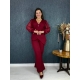 Жіночий костюм двійка бордового кольору