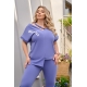 Жіночий костюм бриджі та футболка кольору джинс