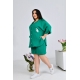 Жіночий костюм двійка з шортами колір зелений