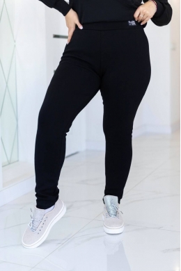 Жіночі лосини на хутрі чорного кольору