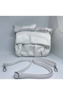 Жіноча сумочка з ремінцем колір білий 435849