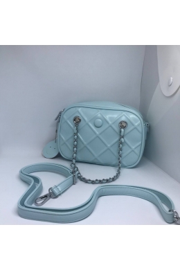 Жіноча сумочка з ремінцем колір блакитний 435297